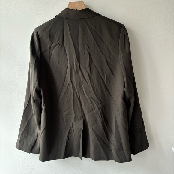 Vince Boyfriend Blazer Jacket Deep Laurel Olive Green Sz 10 - Picture 3 of 7